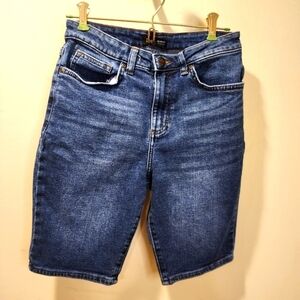 Lee Slim Fit High Waist Washed blue Denim Shorts size 4